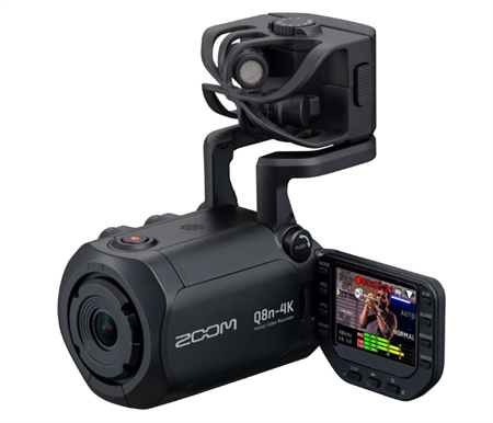 Zoom videokamera med 4K-upplösning och stereomikrofon